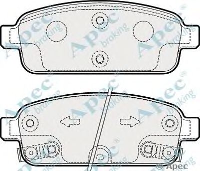 APEC BRAKING pad1864 -  Комплект тормозных колодок, дисковый тормоз